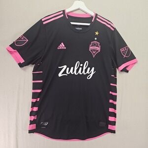 Adidas Seattle Sounders FC Nightfall Jersey Zulily MLS Black Pink Men's Large